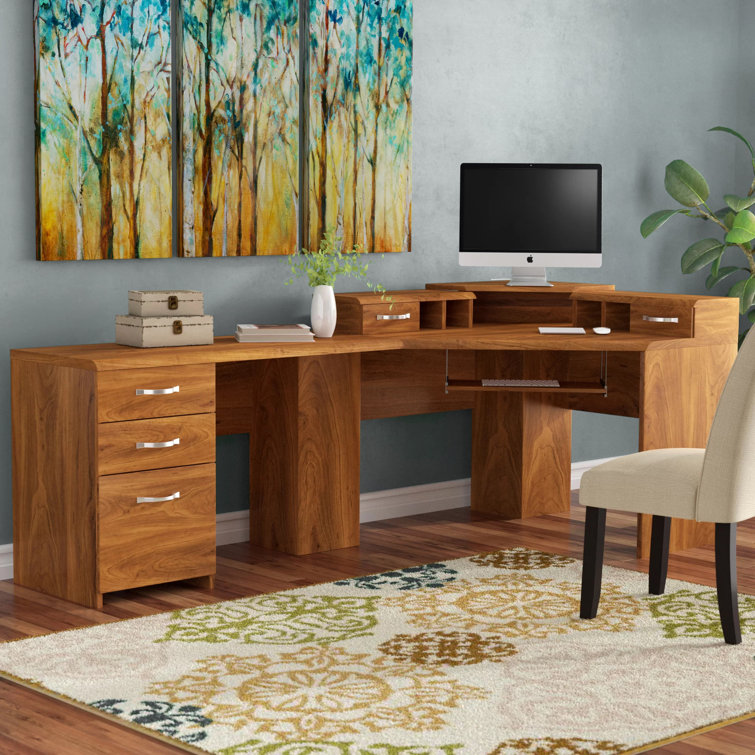 Millwood Pines Leavy Reversible LShape Desk & Reviews Wayfair